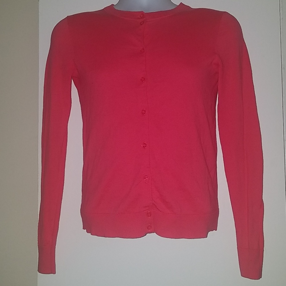 J.Crew Pink Button Down Caryn Cardigan Sweater